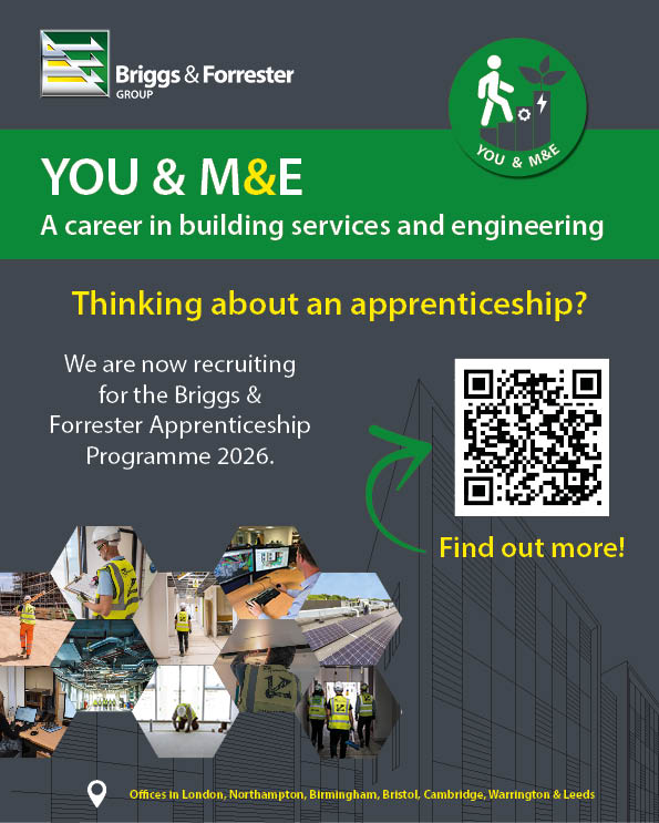 BriggsForrester's tweet image. 🌟 Apply for our Apprenticeship Scheme 🌟

There's still time to apply for our 2026 Apprenticeship Programme across our Northampton, London, Birmingham &amp;amp; Bristol offices! Find full details and apply via our careers page: briggsandforrester.co.uk/careers/

#Apprenticeships #Apprentices