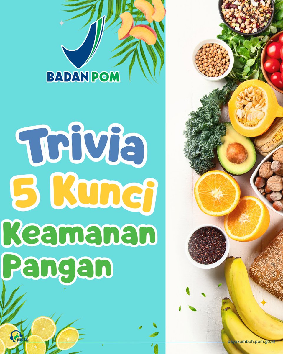 bpompayakumbuh's tweet photo. 5️⃣ KUNCI KEAMANAN PANGAN

Halo #DunsanakBPOM
Kamu sudah menerapkan Lima Kunci Keamanan Pangan hari ini? 👀
Jangan sampai makanan yang kita konsumsi jadi sumber penyakit.
Yuk biasakan: bersih, pisahkan, masak, simpan, dan pilih bahan yang aman!
Lindungi diri dan keluarga https://t.co/UOWoXz4H15