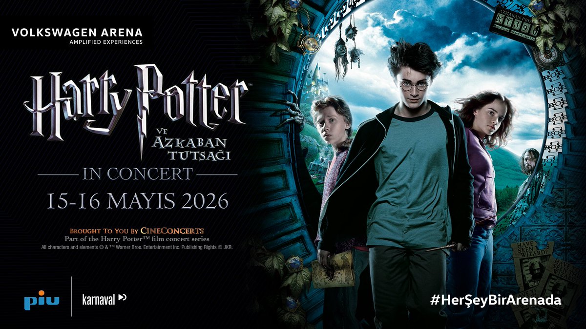 vwarena's tweet photo. Yoğun istek üzerine Harry Potter ve Azkaban Tutsağı 15 Mayıs'ta da Volkswagen Arena'da! 

🎫 Biletler şimdi Biletinial, Bubilet, Biletix ve Passo'da satışta. 
#HerŞeyBirArenada! https://t.co/vYqcyyaI0D