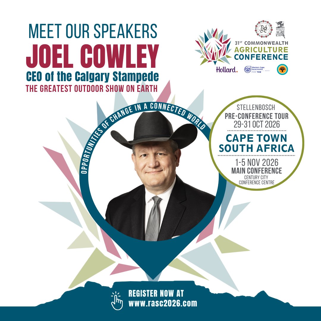 THE_RASC's tweet photo. Speaker Spotlight: Joel Cowley, CEO of the @calgarystampede 

Joel will chair “The Story Our Shows Tell” at #RASC2026, exploring how events shape global perception and identity.

Join us this November! Early Bird rates now open - book via: https://t.co/V791vPpBk7 https://t.co/Wd4odXSVEw