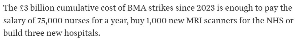 James__Politics's tweet photo. I’ll just drop this snip here and let those numbers sink in… 

Source: @thetimes 
#Strike #NHS #DoctorsStrike #ResidentDoctors #ResidentDoctorsStrike @wesstreeting #Labour https://t.co/uHkycdK0u1