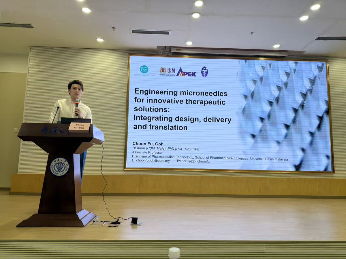 gohchoonfu's tweet image. Another great moment sharing our #microneedle work in #Chongqing at 1st conference on body surface health &amp;amp; #dermatology alongside with esteemed speakers like @prscap! #pharmaceutics #drugdelivery #skinresearch #transdermal #topical