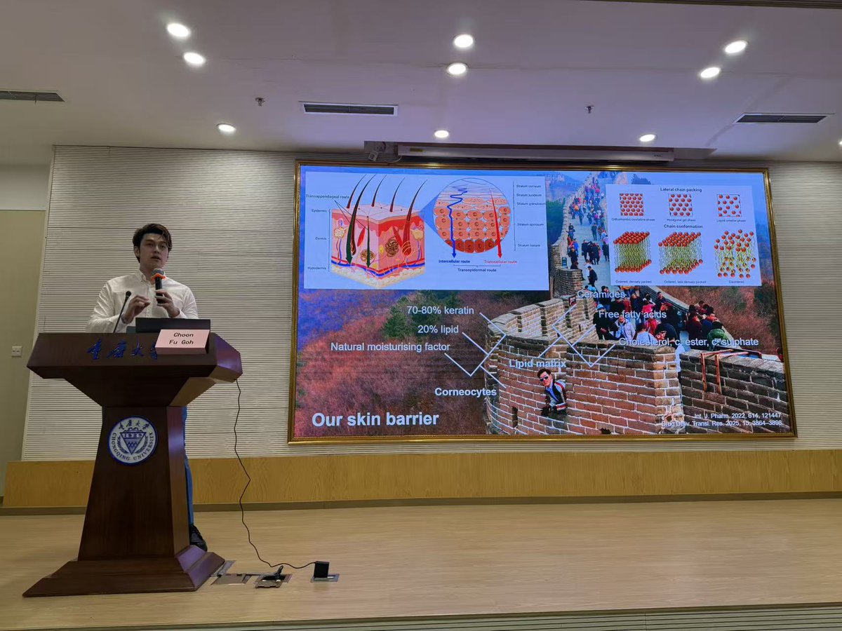 gohchoonfu's tweet image. Another great moment sharing our #microneedle work in #Chongqing at 1st conference on body surface health &amp;amp; #dermatology alongside with esteemed speakers like @prscap! #pharmaceutics #drugdelivery #skinresearch #transdermal #topical