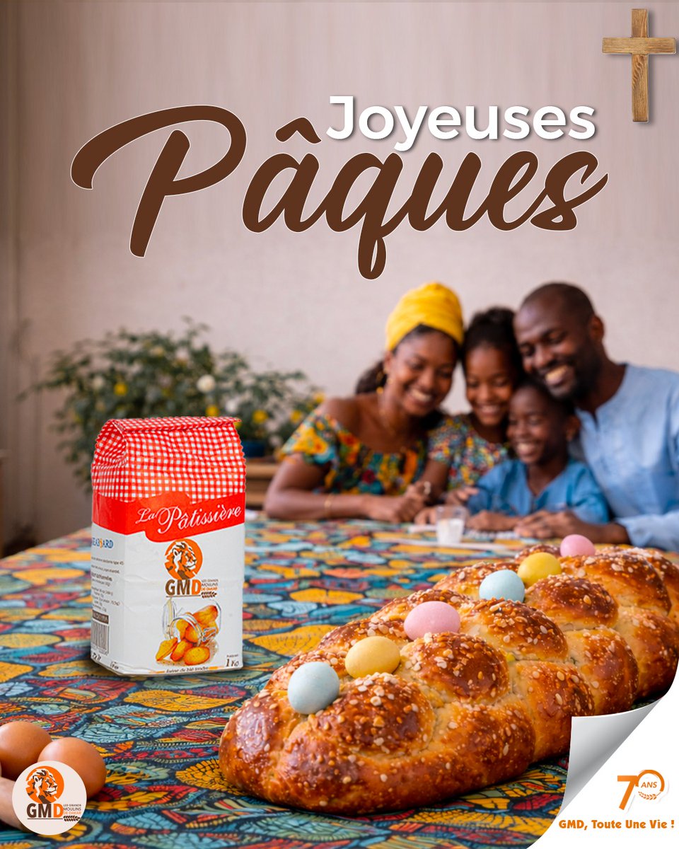 En cette fête de Pâques, symbole de renouveau et de joie, Les Grands Moulins de Dakar vous souhaitent des moments inoubliables en famille et entre amis. 

GMD, toute une vie.

#GMD70ans #TouteUneVie #FiertéSénégalaise