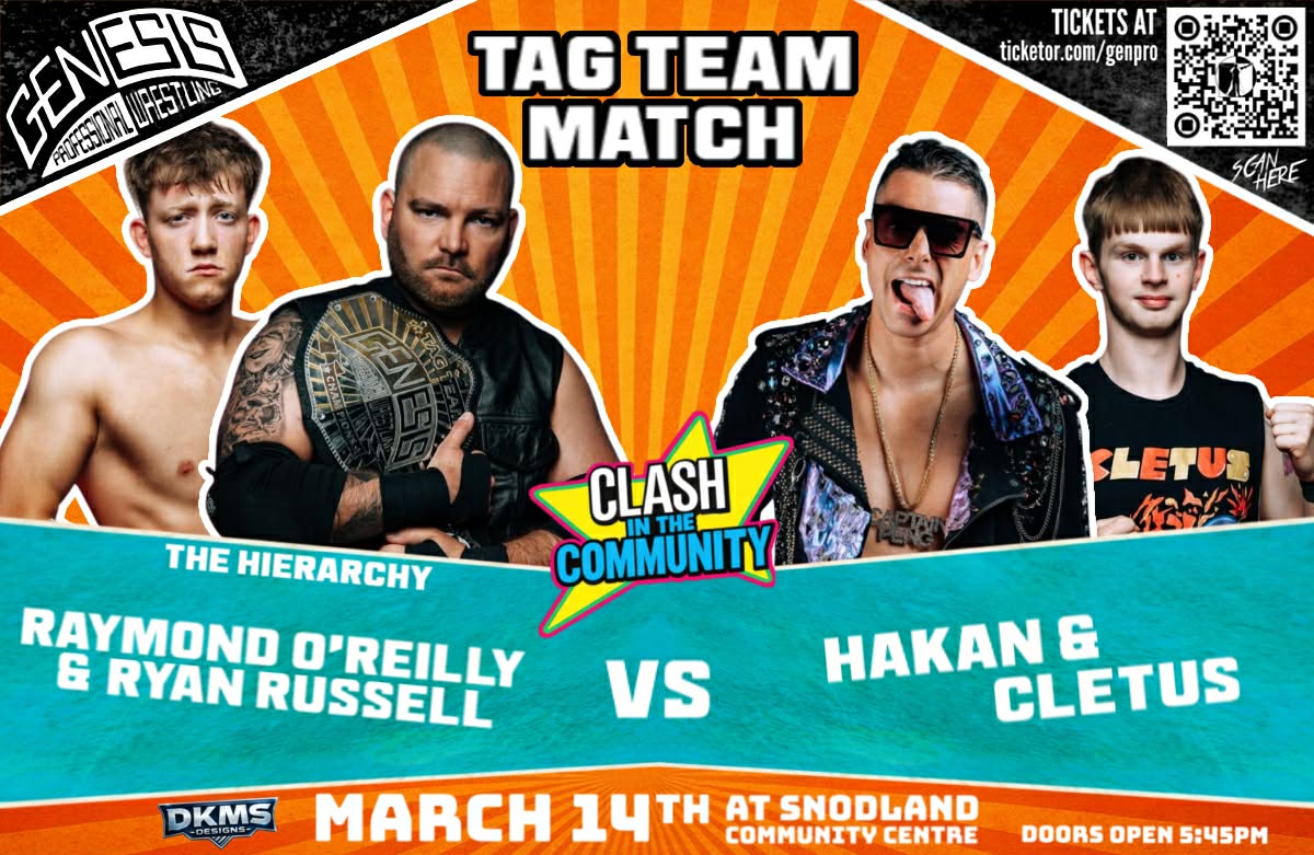 GenProOnline's tweet image. FULL MATCHES AVAIALABLE NOW

WATCH NOW : youtu.be/4WIb1hPMTpU?si…

Hitman Ryan Russell and Raymond O'Reilly VS Cletus Cannonball and  The Peckham Playboy, Hakan in Tag Team Action.

Videography credit to Bobby Davies, (all match edits)

#fullmatch #tagteamwrestling #youtube