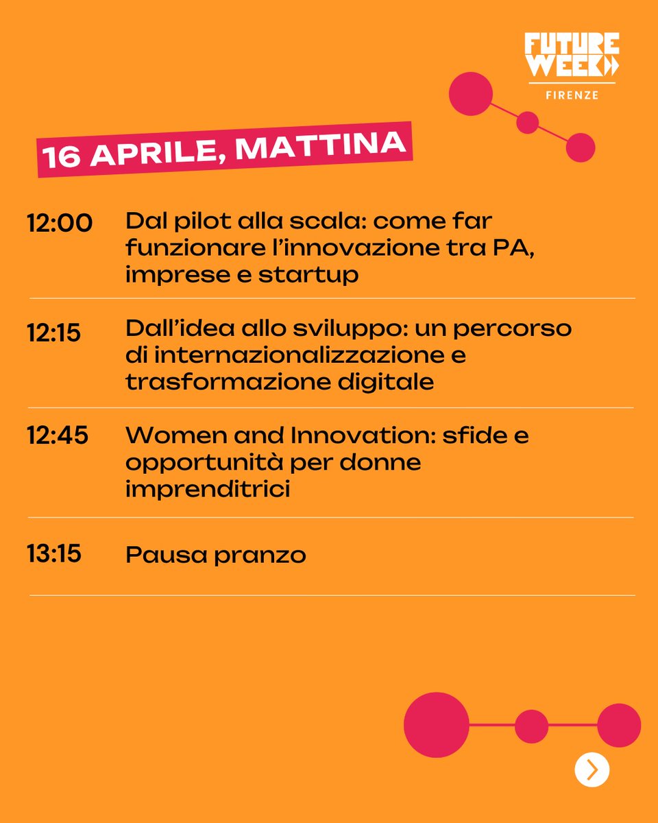 comunefi's tweet photo. 📌Future Week Firenze 2026: il 16 aprile a Firenze tappa toscana di un format nazionale dedicato a innovazione e temi del futuro.

👉 Info e programma:
https://t.co/vdEH5Kiebm
📧 futureweek@gmail.com

@FutureWeek  #Firenze  #FirenzeDigitale #innovazione #AI #Digitale https://t.co/v9AfpSD4nN