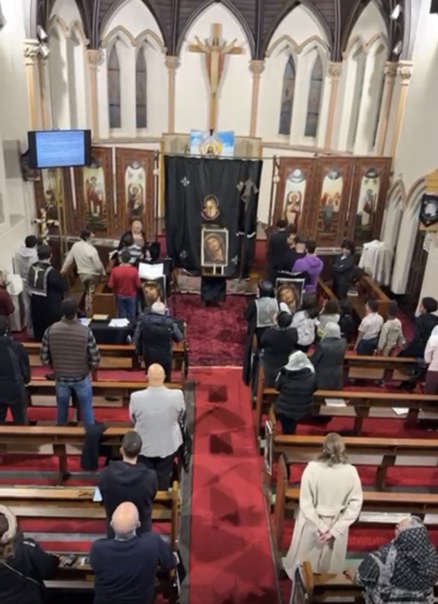 BishopAngaelos's tweet photo. I was then blessed to be at @StMaryStGeorge1 in Manor Park, East London, for evening portion of my #1000MileHolyWeek2026, reflecting on “Our King Who rejects fruitlessness”

Accountability is also invitation. Our Lord reveals fruitlessness to summon repentance, remembering that “Unless you repent you will all likewise perish” (Luke 13:3). 

This is not a threat, but the pleading of a father to His beloved children so that they would never again be separated from Him, as Saint Basil the Great reminds us that “God reveals sin to turn the sinner toward life.”

Such a joy to stand with our wonderful children.
