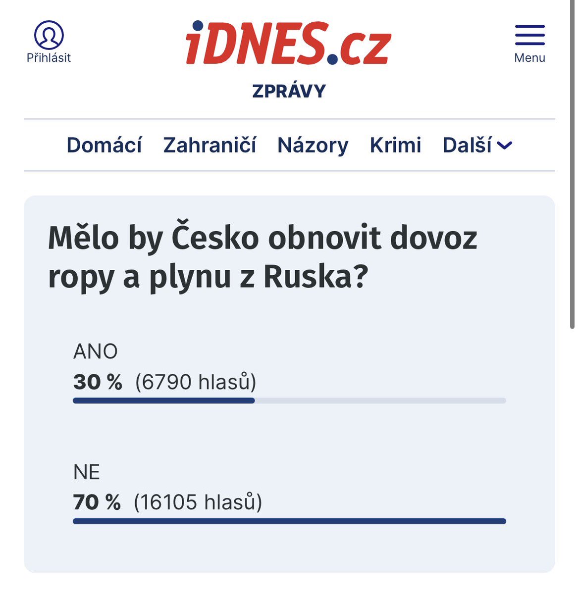 Jsem moc rád, že současná koalice tolik dává na tyhle ankety, protože se jimi tak často opírají při argumentaci. Navíc od media z koncernu. 🤷🏽‍♂️