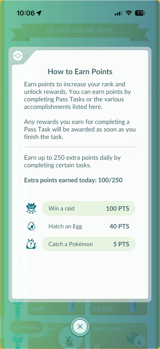 leemholmes's tweet photo. @NianticHelp don’t seem to have the 10 ranks for purchasing the premium ticket. https://t.co/yulpuUxsA6
