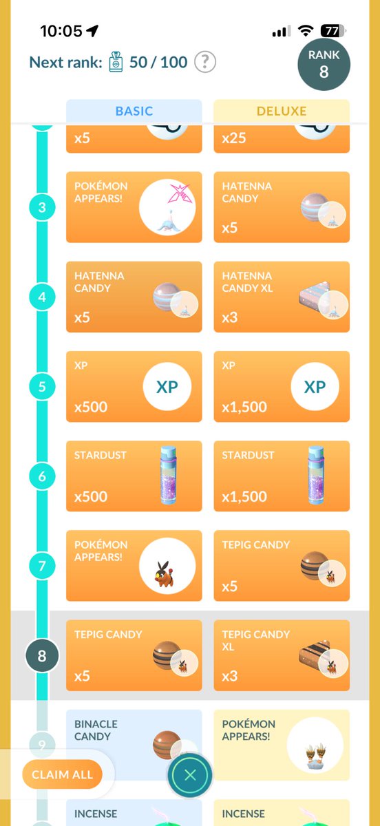leemholmes's tweet photo. @NianticHelp don’t seem to have the 10 ranks for purchasing the premium ticket. https://t.co/yulpuUxsA6