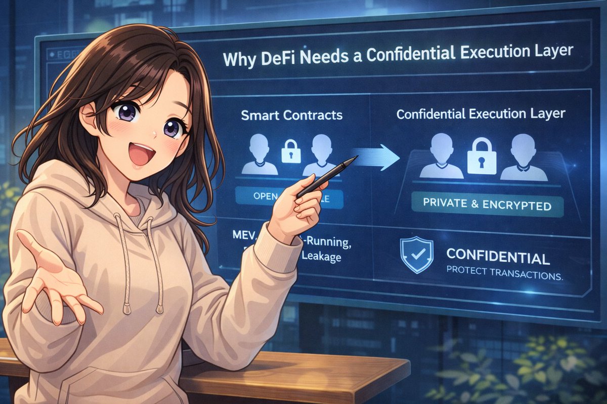 DeFi isn’t broken  it’s exposed.

Every transaction reveals intent, strategy, and timing.

That’s where MEV, front-running, and manipulation begin.

A confidential execution layer changes the game:

execute privately, verify publicly.
<a href="/FlutonIO/">Fluton</a> 
That’s how fair DeFi is built.