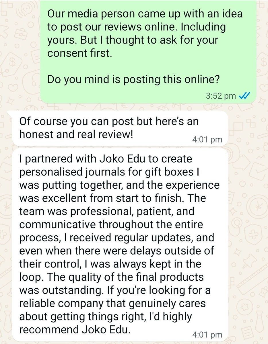 Joko_Edu's tweet photo. Built on trust. Proven through experience.

We're grateful for every client who chooses us, and even more for those who take the time to share their experience.

Thank you for trusting us with your stories.

#MyJokoEdu #JournalsInLagos #VodacomGiganathi https://t.co/XMF1Bh0OwY