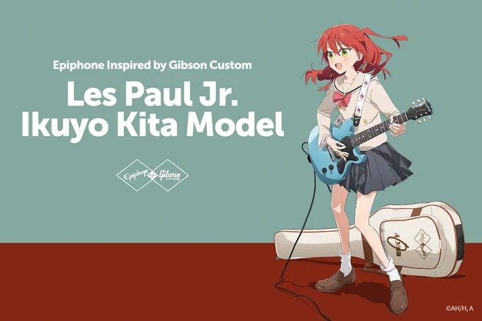 / ギブソン・エピフォンより 2種類のコラボギターIkuyo Kitaモデルが登場 \ ■Epiphone Inspired by Gibson Custom Les Paul Jr. Ikuyo Kita Model アニプレックス オンラインにて抽選販売を実施いたします。 受付期間:2026年4月7日(火)～21日(火) 応募はこちらから▼ Epiphone Inspired