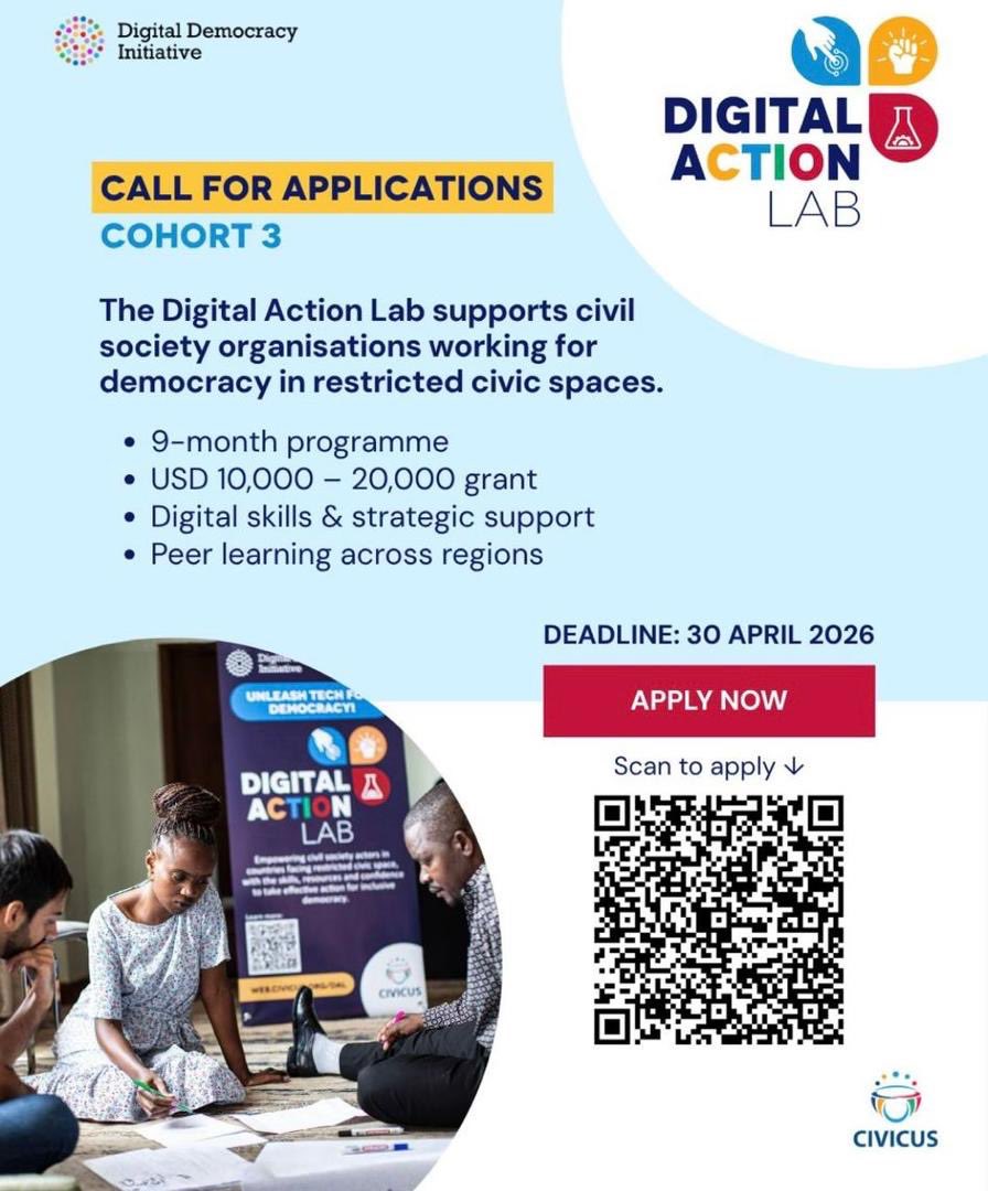 Digital Action Lab Programme 2026 (Cohort 3) is OPEN CIVICUS / Digital ...