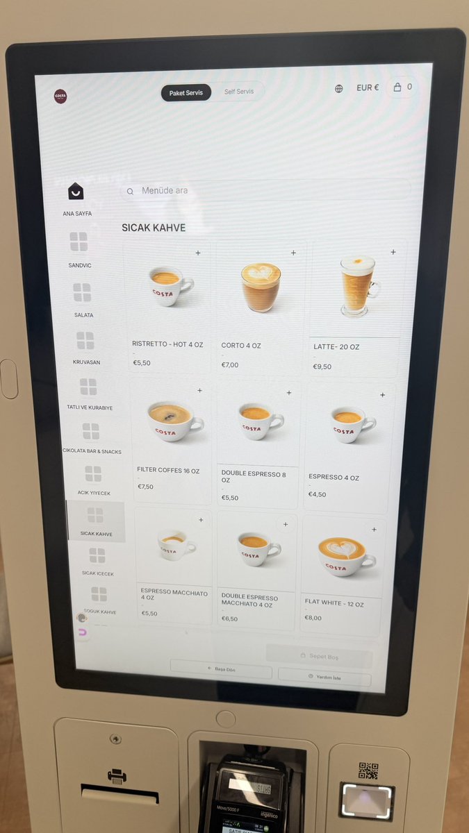 omerigac's tweet photo. Flat White 8 €
Filterkaffee 7,50 €
Cappuccino 8,50 €
Big King Menü 21,50 €

Das sind die aktuellen Preise von drei zufällig ausgewählten Geschäften am Flughafen Istanbul @igairport. Das ist absolut absurd und durch nichts zu rechtfertigen. https://t.co/rEtM2LIH7o