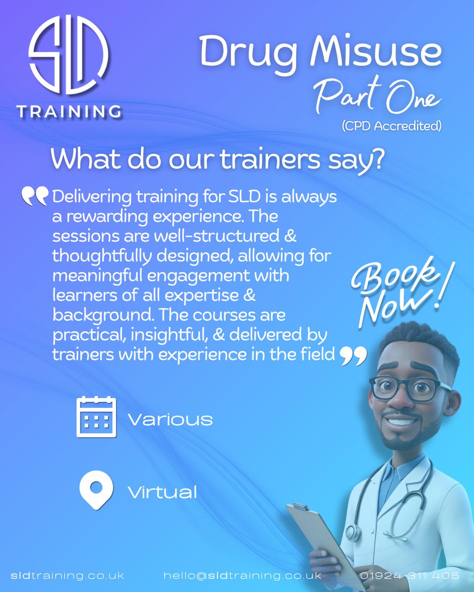 SLD_Training's tweet image. 🚨Step Up Your Skills!💡

sldtraining.co.uk/courses/manage…

#CPDAccredited #DrugMisusePart1 #Training #DP1 #AccreditedTraining