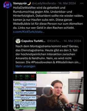 Ups - versucht der Siff sich da etwa nicht mal ein Jahr später in Bezug auf Amaya rein zu waschen und es angeblichen "Queer und Allies" in die Schuhe zu schieben?

Blöd, dass die Threads noch existieren, ich wusste gar nicht dass euer Fren Vampy Queer oder Transally war 😌