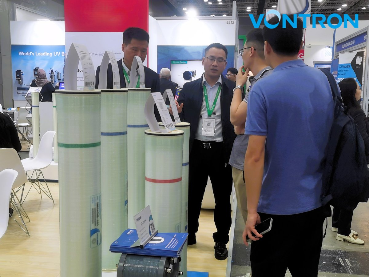 VontronTech's tweet photo. Greetings from a vibrant start at ASIAWATER 2026 in Kuala Lumpur, Malaysia! Drop by to see how our latest innovations can support your upcoming projects！💧🤝
#Vontron #ASIAWATER2026 #WaterTreatment #Malaysia #MembraneTech https://t.co/aGMSd5xqgX