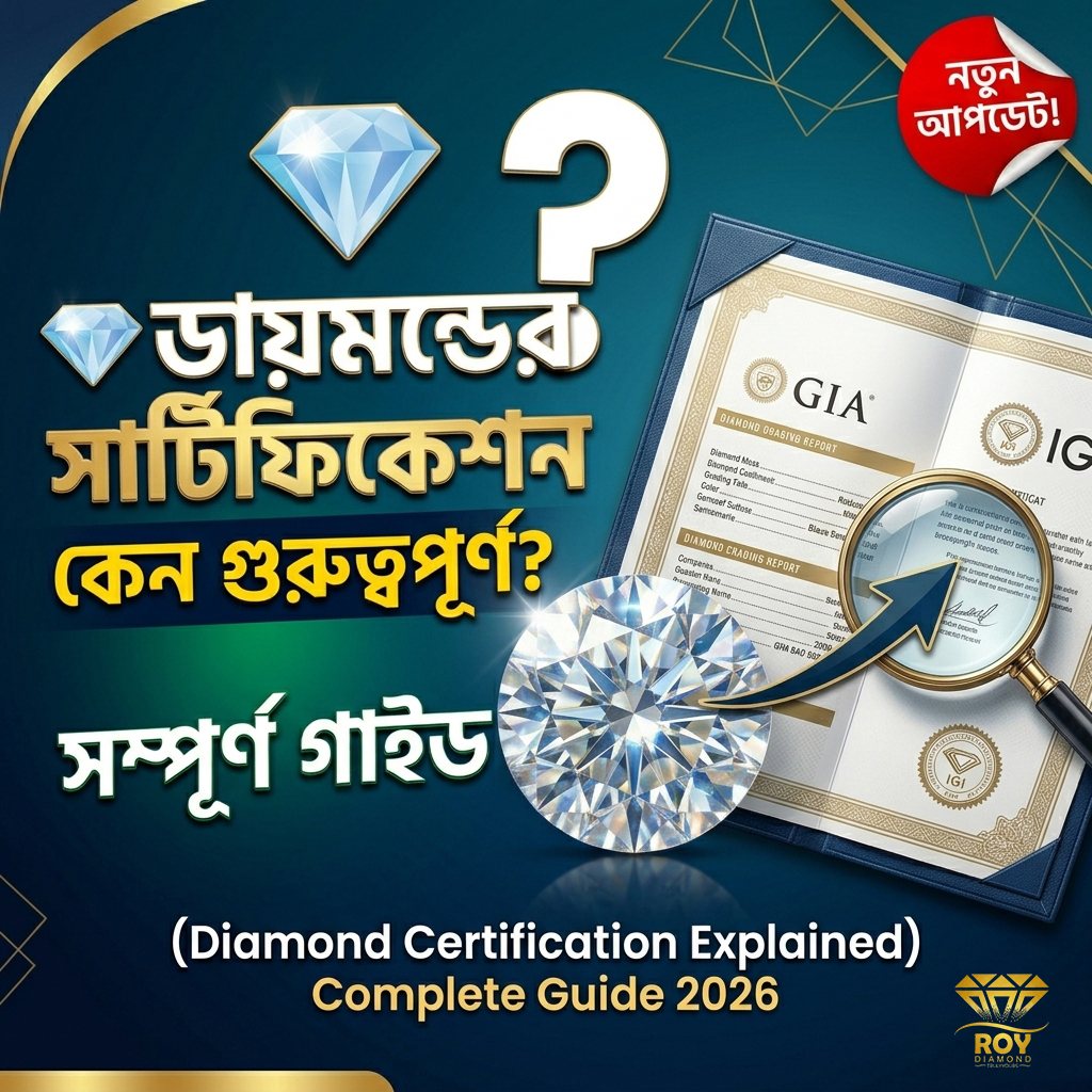 roydiamondbd's tweet image. 08. Diamond Certification কেন গুরুত্বপূর্ণ?

💎 Diamond Certification কেন গুরুত্বপূর্ণ? (Complete Guide 2026)
ডায়মন্ড কিনতে গিয়ে সবচেয়ে বড় ভুলটি কী জানেন?

#RoyDiamond #DiamondRoy #রয়_ডায়মন্ড #ডায়মন্ড_রয় #DiamondJewellery #UttaraJewellery #DhakaDiamond  #Diamond