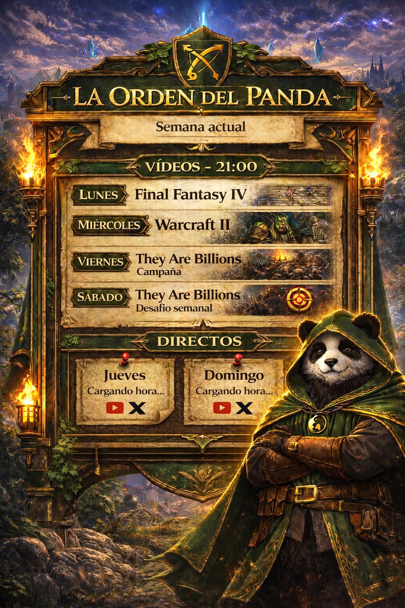 ThePandaGamer77's tweet image. ⚔️ La Orden del Panda evoluciona

Nueva etapa en el canal

A partir de ahora, estas serán nuestras misiones cada semana

¿Estás listo? 👀

#Youtube #LaOrdenDelPanda #Quest