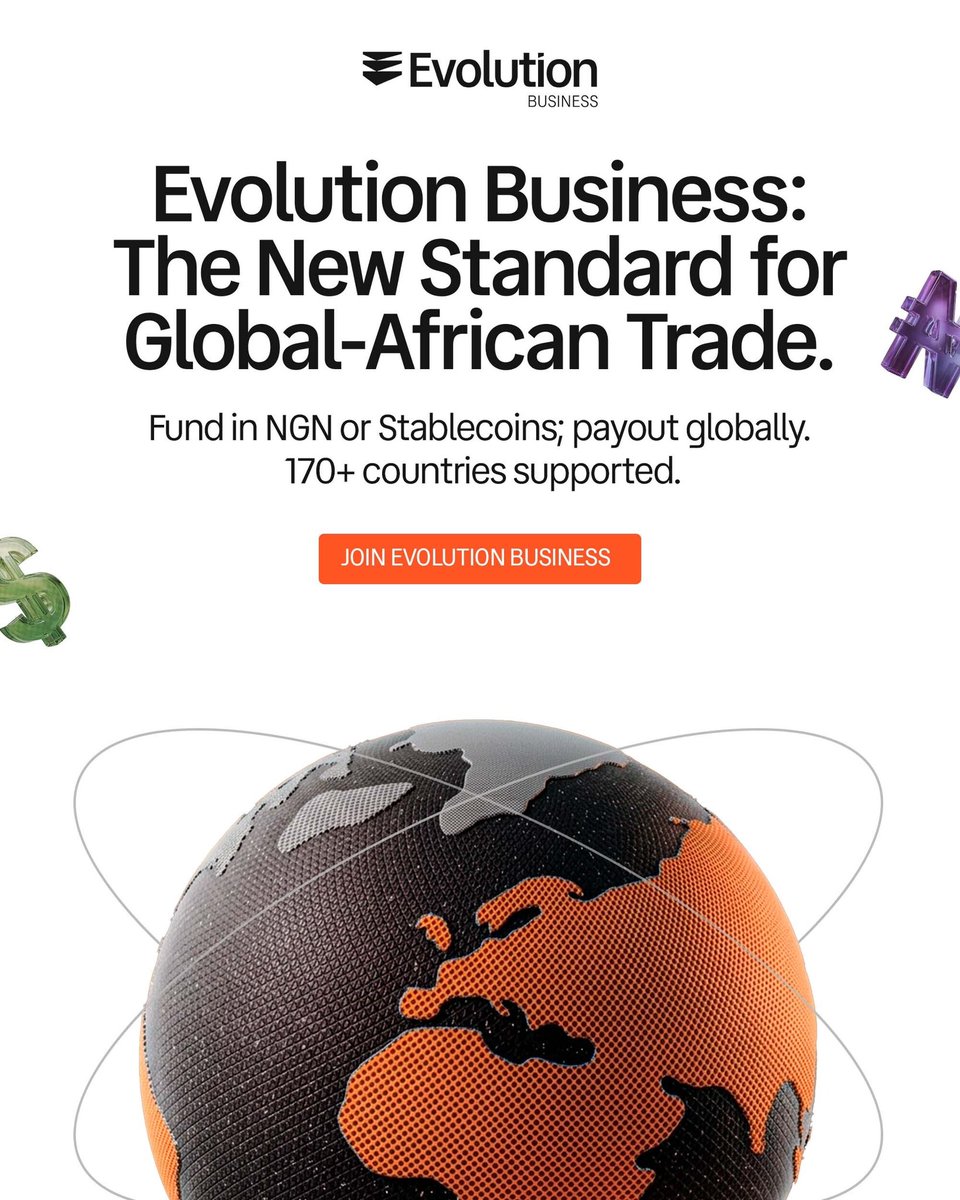 Evolutionb2b's tweet photo. The idea that you need a US bank account to receive dollars, or a Chinese bank to pay a Chinese supplier, or a local banking relationship in each African country you operate in… that's the old model.

You don't need a presence in every market you move money into. You need one business account with the reach to cover all of them.

Evolution Business gives you one Global business account, to send and receive payments in over 170+ countries globally 🌍 

Join Evolution Business today.
https://t.co/qGSJqlQCj8