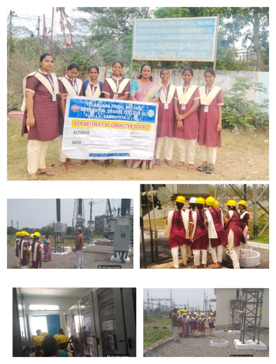 RDCGDAMMAPETA's tweet photo. At TGTWRDC DAMMAPETA 
Today we Department of Computer science field trip visit for your esteemed  power station at Aswaraopeta 
Students to enhance their practical knowledge power generation,Types of Bus Network and Topology https://t.co/IhkD6Ev6xj
