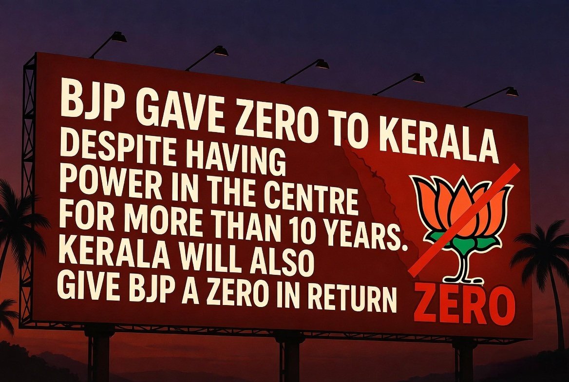 AswinTvm3's tweet photo. Kerala will give BJP a ZERO in return! https://t.co/B2X6891Ppq