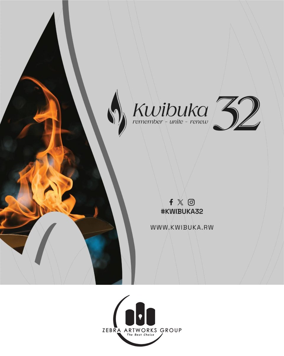zagrwanda's tweet photo. Kwibuka 32 🇷🇼🕯️

Remember. Unite. Renew.

Today, we remember the lives lost, stand in unity, and renew our commitment to a better future.

Together, we say: Never Again.

— Zebra Artworks Group Ltd

#Kwibuka32 #NeverAgain #Rwanda #Kwibuka https://t.co/t9Vc4cQeEV