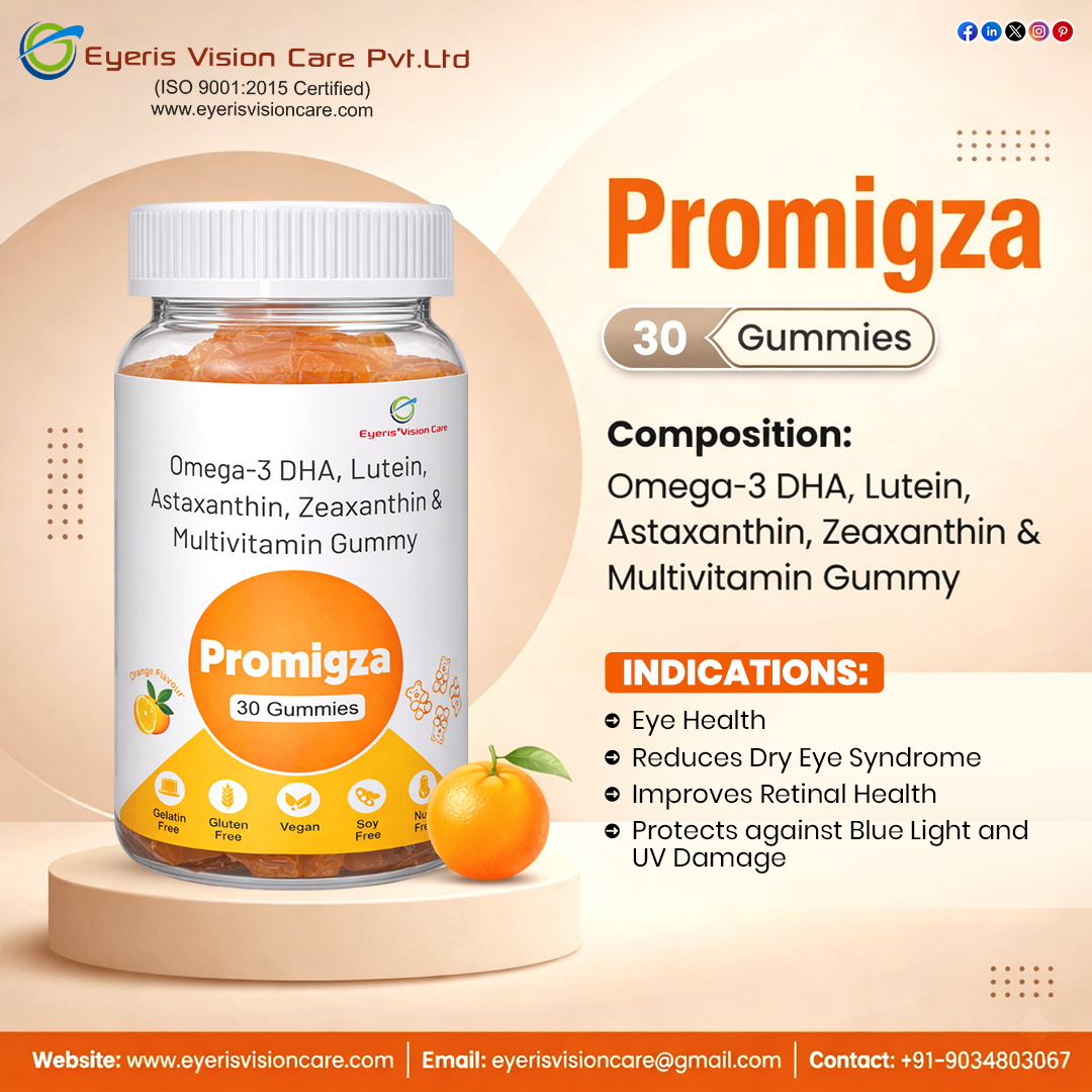 Eyeriscare's tweet photo. Packed with Omega-3 DHA, Lutein, Astaxanthin & essential multivitamins, these tasty gummies support eye health, reduce dryness, and protect against screen & UV damage.
#Promigza #EyeCare #HealthyVision #EyeHealth #Lutein #Omega3 #DigitalEyeStrain #DryEyeRelief #VisionCare https://t.co/jhumURwNfj
