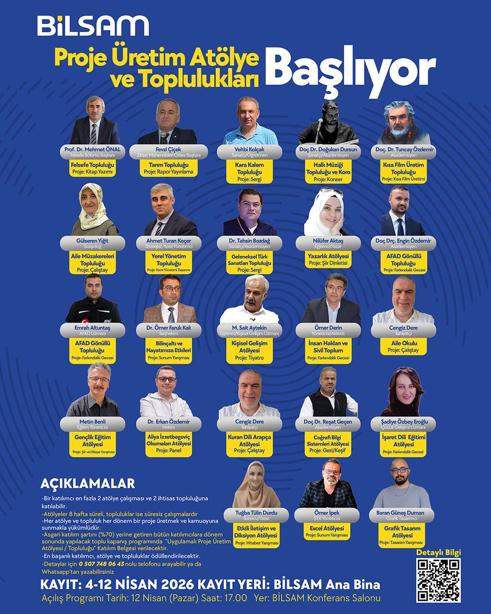BİLSAM, 2026 Proje Üretim Atölyeleri oluşturdu malatyahamle.com/d/16545/bilsam… #Malatya Hamle Haber Sitesi. <a href="/bilsamhaber/">BİLSAM</a> <a href="/ibrahimgezer44/">İbrahim Gezer</a>