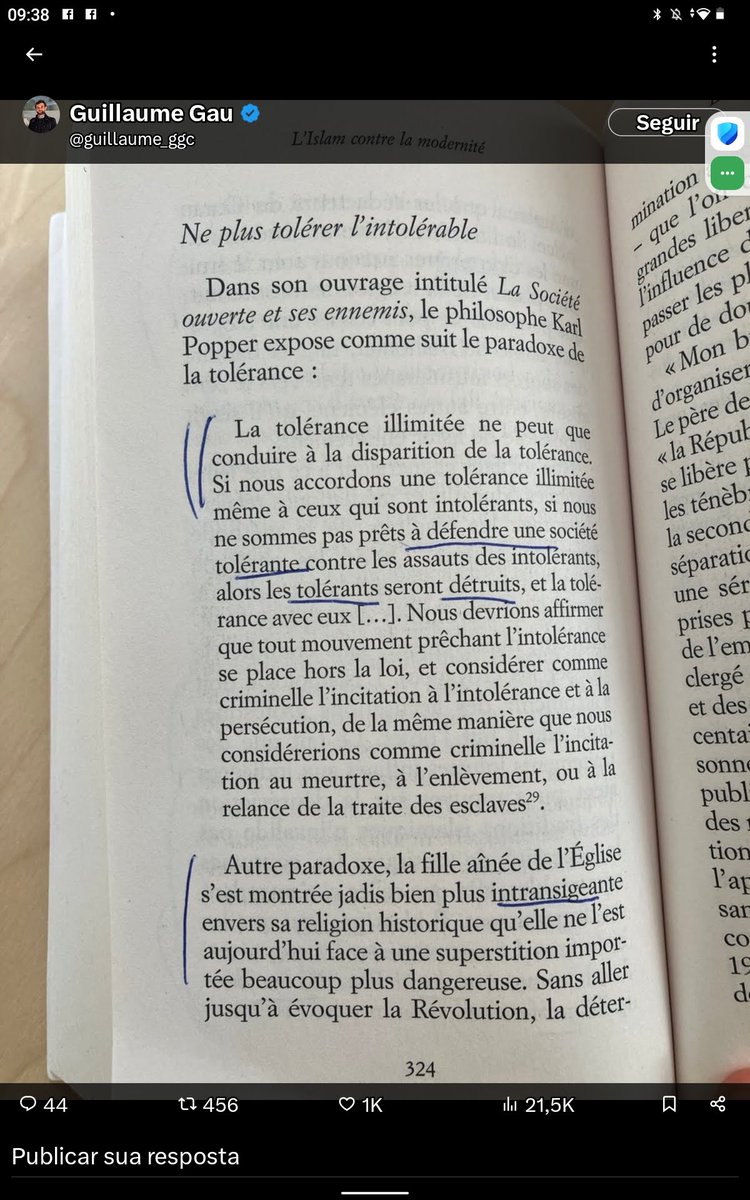 Não mais tolerar o intolerável e portanto não tolerar os intoleráveis. Boa mensagem, não será?