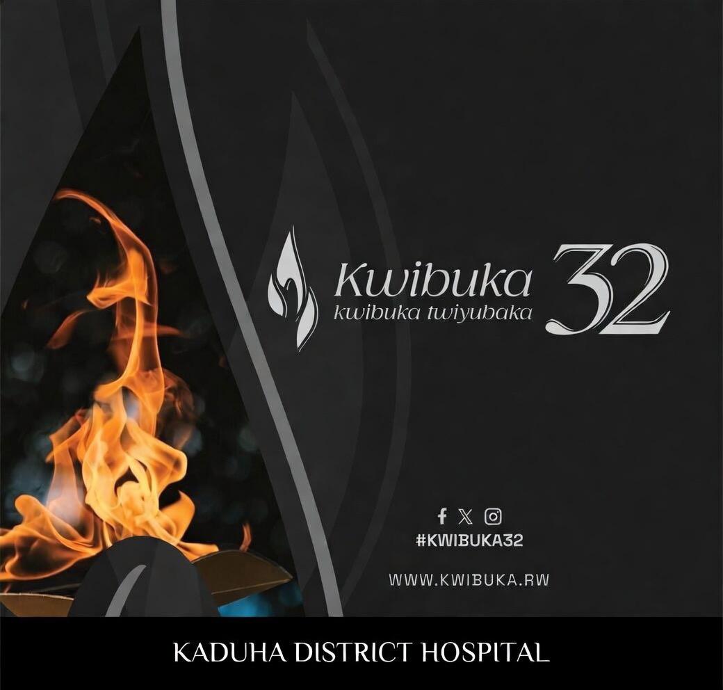 #Kwibuka32:  Ubuyobozi n'Abakozi b'Ibitaro by'Akarere  Bya KADUHA bifatanyije n'Abanyarwanda bose ndetse n'Isi  yose muri  Rusange Kwibuka ku Nshuro ya 32 Jenoside Yakorewe Abatutsi mu  Rwanda 1994.

"Kwibuka Twiyubaka" .
