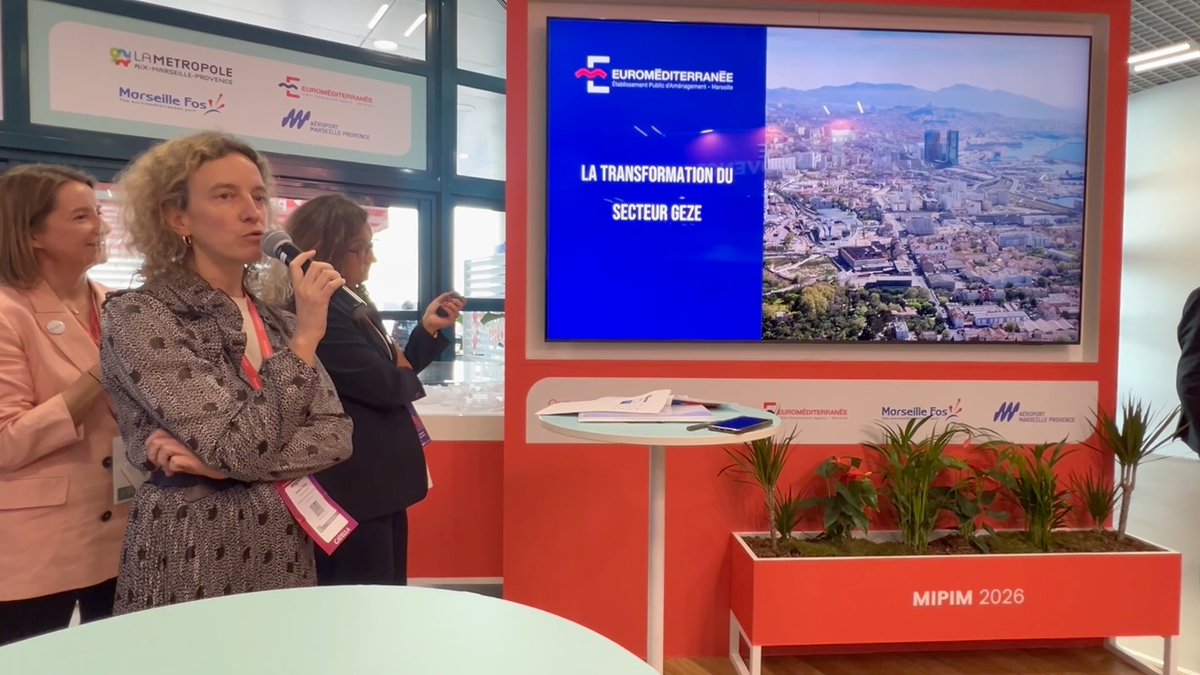 🌆 #Marseille : Cette année au MIPIM, <a href="/Euromed_MRS/">Euroméditerranée</a> a mis en lumière, sur le stand <a href="/oneprovence13/">One Provence</a> , les grandes opérations d’aménagement appelées à structurer le secteur Gèze. Découverte dans notre reportage : bit.ly/4lmR31W