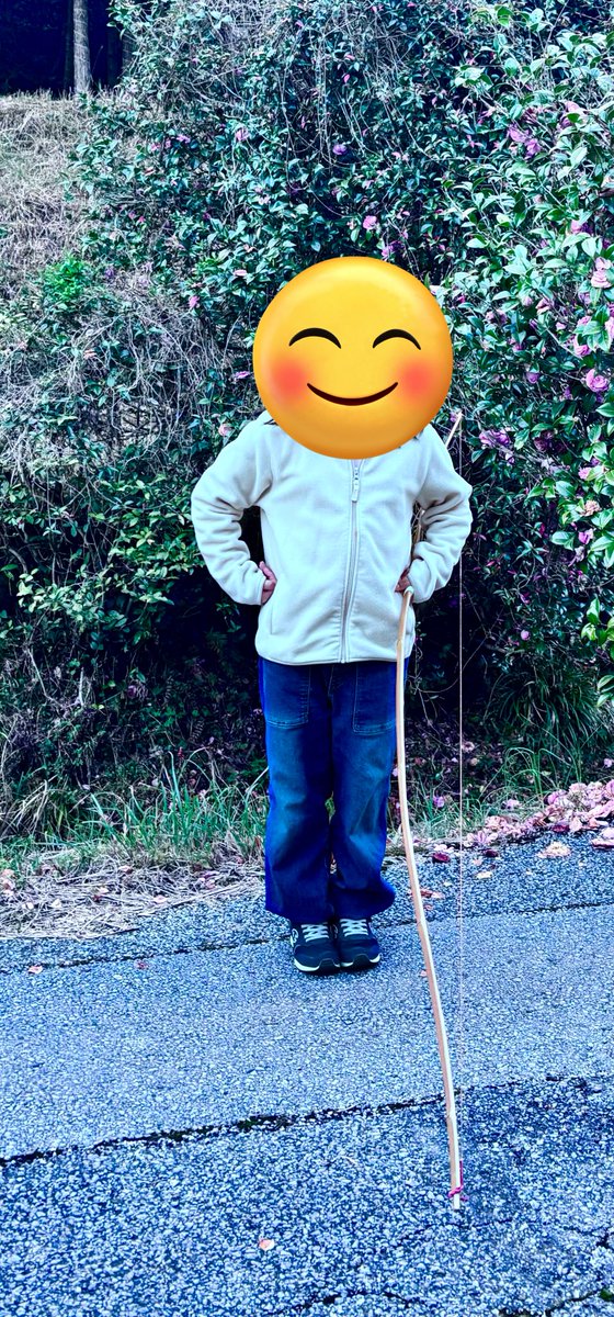 まめ氏、夜の父親との弓道の稽古の前に、自主練する