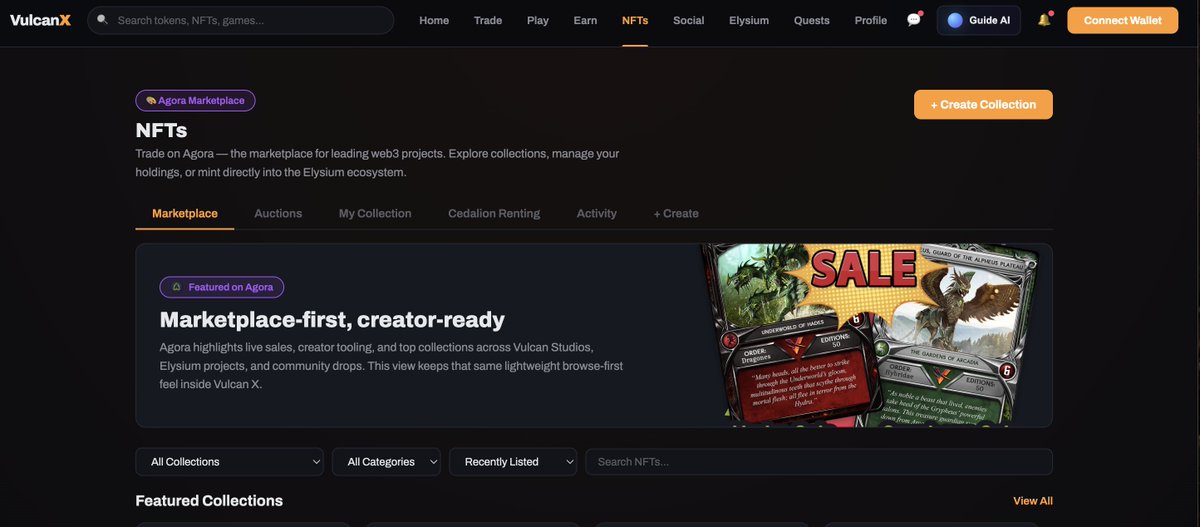 VulcanForged's tweet photo. GM if you’re a:

• CEX or DEX user
• Web3 gamer
• DeFi user
• NFT guy

It’s all coming together on one Vulcan platform.

VulcanX. https://t.co/Efkc2OXKpJ