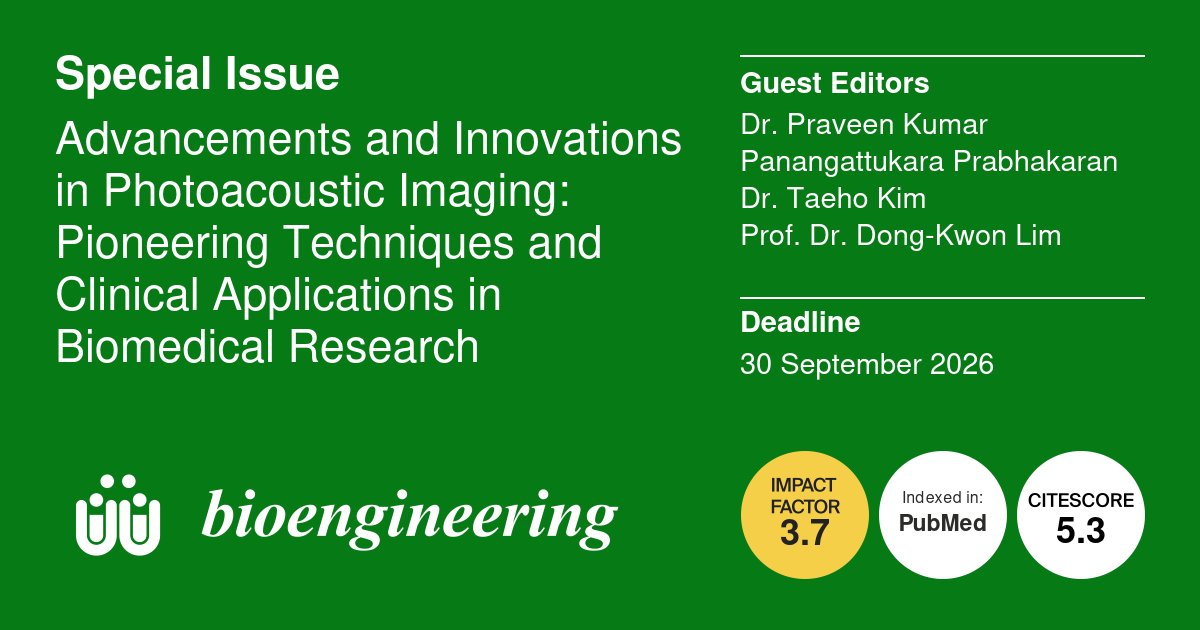Bioengineering MDPI tweet media