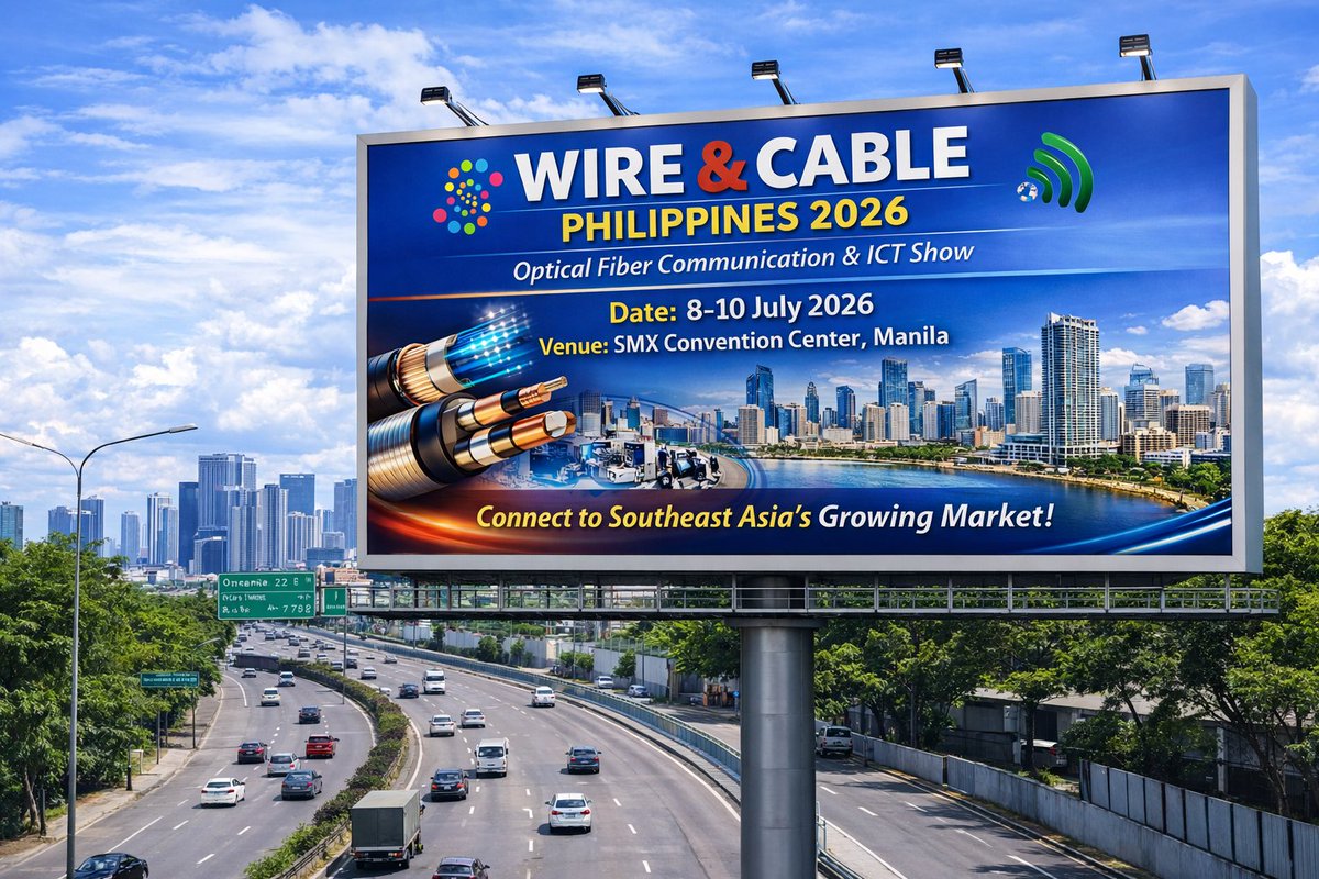 wirecableshow's tweet photo. WIRE &amp; CABLE PHILIPPINES 2026
OPTICAL FIBER COMMUNICATION &amp; ICT SHOW
📅 Date: July 8–10, 2026
📍 Venue: SMX Convention Center, Manila
🎯 Focus: Connecting Philippine manufacturers with global opportunities https://t.co/VJtdge0DaW