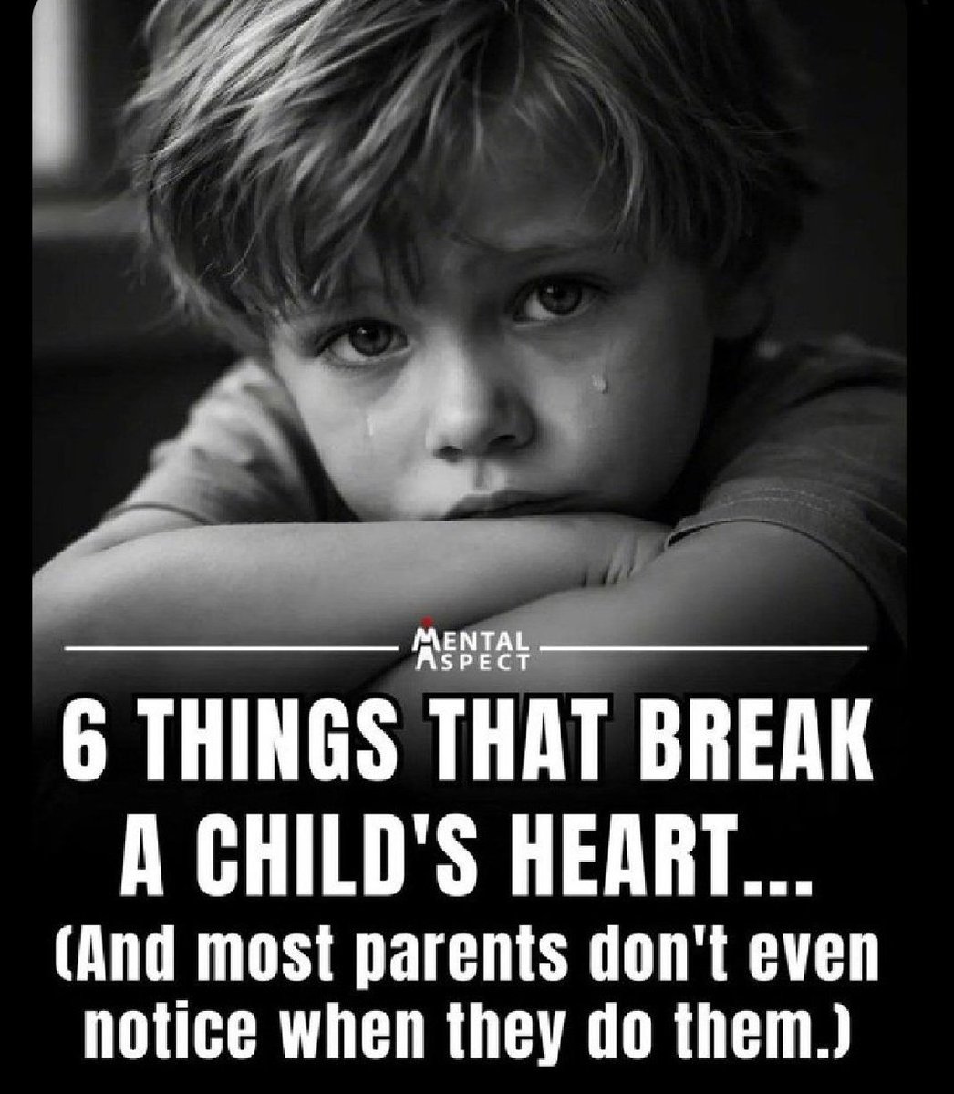 minds_eminent's tweet photo. 6 THINGS THAT BREAK A CHILD'S HEART :

(And most parents don't even notice when they do them .)

Must read thread 🧵 https://t.co/hlnX6CpAQj