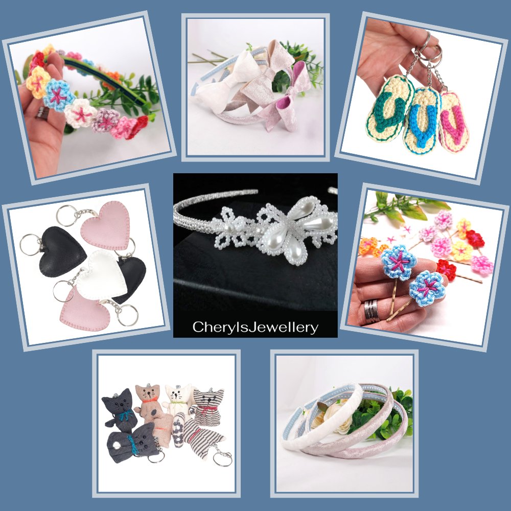 Cheryls_Jewels's tweet image. A summery collection of hair accessories and bag charms ready for your holidays buyindie.co.uk/store/cherylsj… #mhhsbd #shopindie #UKGiftHour