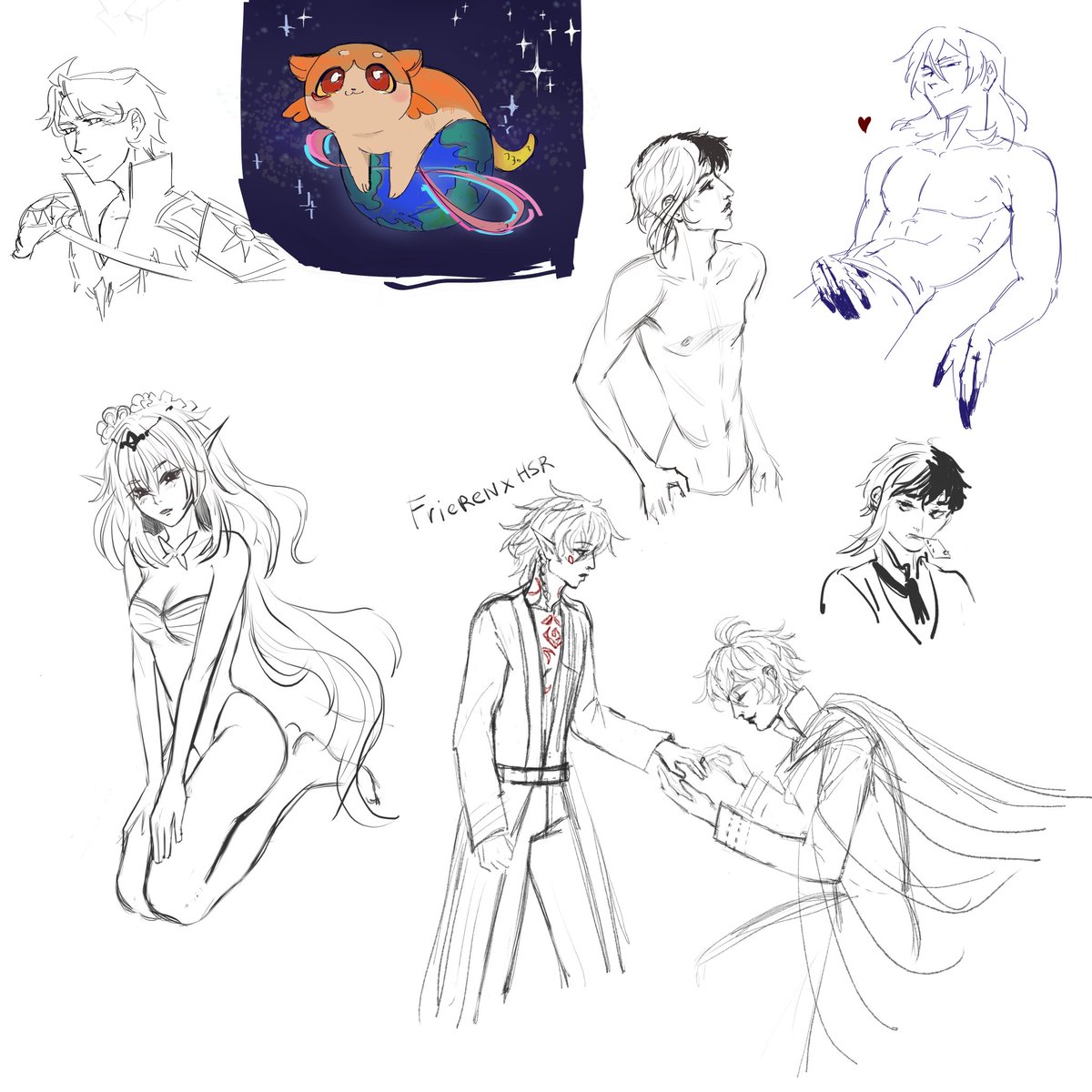 alexroxysam's tweet photo. We drew sketches in magma with @kuruxsaur ✨️

#hsr #dcst #phaidei https://t.co/tloboetNzK