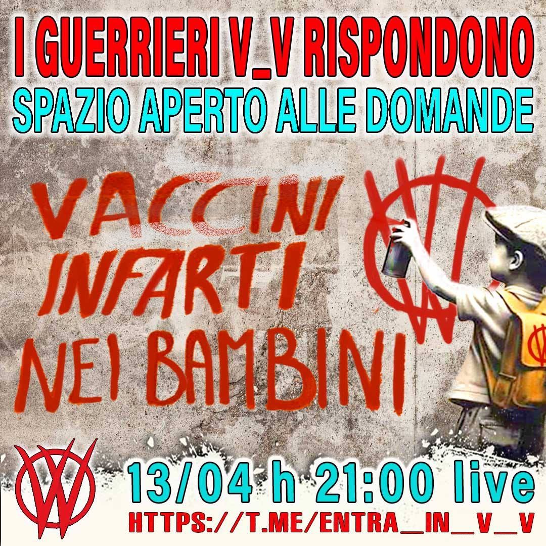 LIVE  📡 
IN  D I R E T T A
    
LUNEDÌ #13aprile 🔥
      
ALLE ORE  21:00 🕘

🎤👇🎤👇🎤

I GUERRIERI V_V RISPONDONO

SPAZIO APERTO ALLE DOMANDE 

ENTRA IN  V_V  
👇
t.me/+dRQxi4zbGrY5N…

CANALE PRINCIPALE V_V 
👇
t.me/+x2KxrWVNcDo2Y…