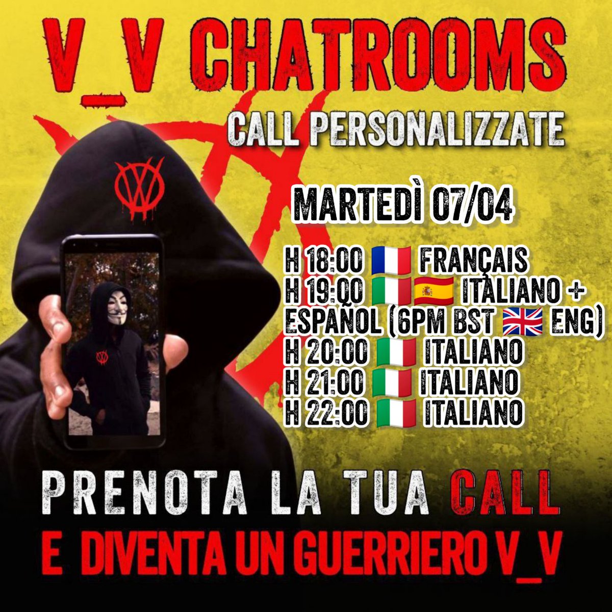 VIENI A PARLARE IN MODO RISERVATO CON UN GUERRlER0 #V_V CHE TI SPIEGA PERCHÈ L0TTlAMO E COME L0TTARE ANCHE TU

ON LINE OGGI
Martedì #7aprile
👇

h 18:00 🇫🇷Fra
h 19:00 🇮🇹🇪🇦 Ita+Esp (6pm BST 🇬🇧 Eng)
h 20:00 🇮🇹Ita
h 21:00 🇮🇹Ita
h 22:00 🇮🇹Ita

t.me/+RpSTxOYoq2Q0Z…