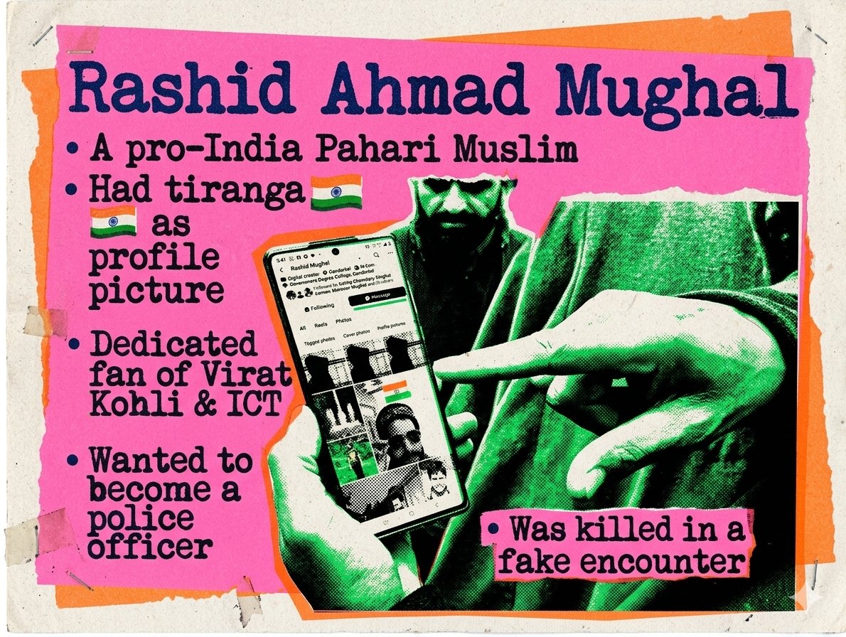 chinarwounded's tweet photo. Oppressor doesn't care if the muslim is pro regime or not. It wants to eradicate muslims and yet there are Kashmiris who have fallen prey to Naya Kashmir Propaganda. 

What was Rashid's fault? Was he is militant? No. Unfortunately an Indian, yet he was killed by an Indian bullet. https://t.co/Hy7GiuA1b9
