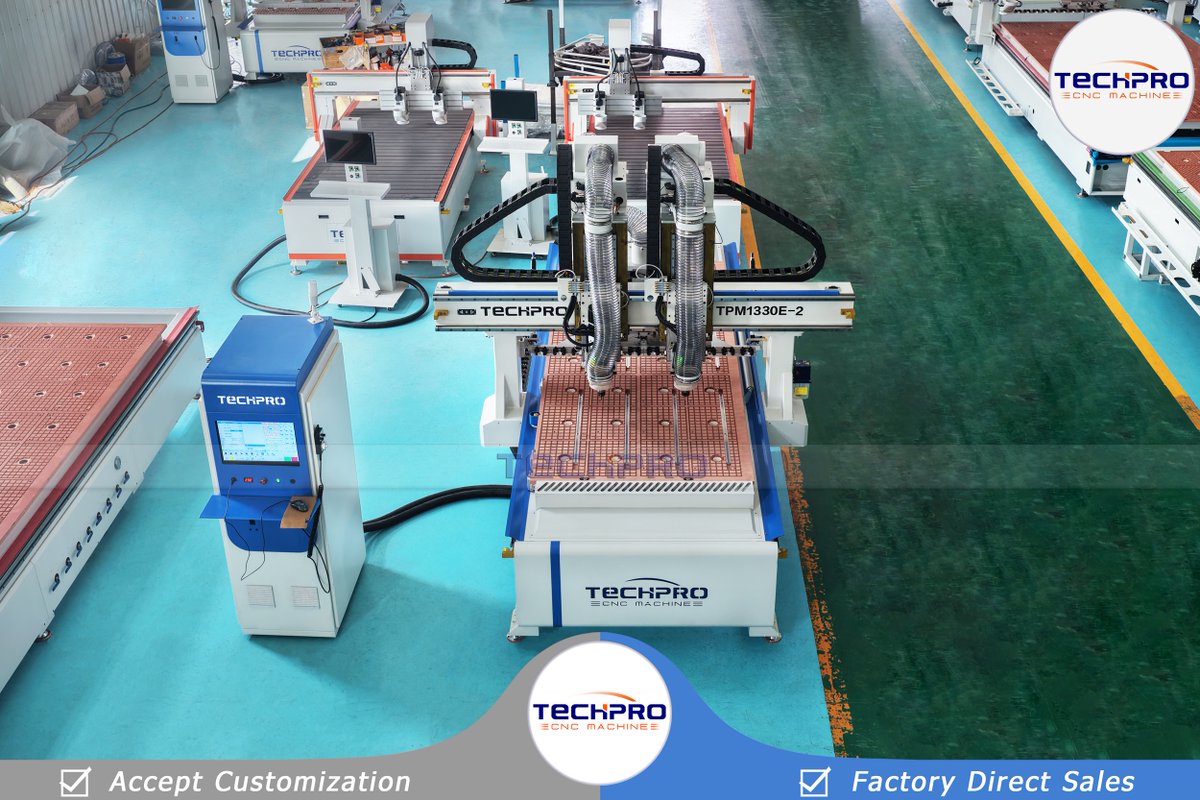 Christytechpro's tweet photo. High Efficiency Double Head ATC Cnc Router Nesting Machine From TechPro 

Email: export05@techprocnc.com
Whatsapp/Wechat: +8615964016376
Web: https://t.co/8sdlrkxlqq

#cncmachine #cncroutermachine #nestingcncmachine #toolschanger #woodworking #cabinetmaking #furniturepanel https://t.co/SVODgN2xlK