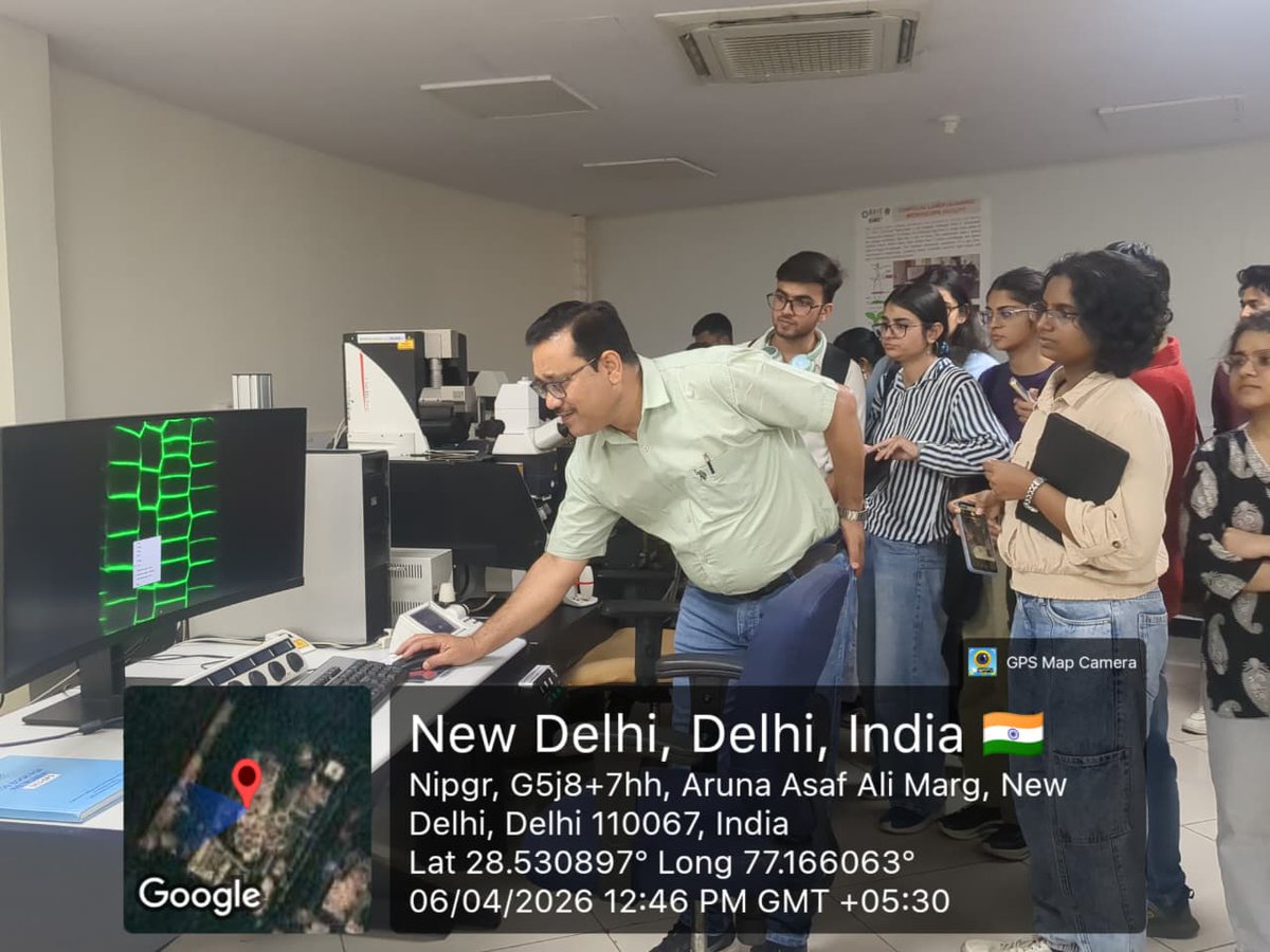 NIPGRsocial's tweet image. #SciComm &amp;amp; #ScienceEngagement
On April 6, 2026, we hosted students from Sri Venkateswara College,@UnivofDelhi at #NIPGR for an immersive day of science—featuring expert talks, interactive discussions, and an inside look at cutting-edge research through a guided institute tour.