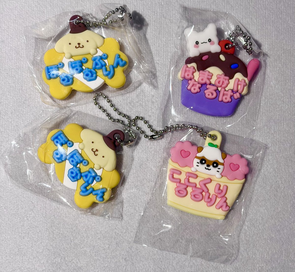 (交換)サンリオ メルヘン工房 おなまえホルダー ミニチュアラバーマスコット　ガチャ
<譲>コロコロクリリン、はなまるおばけ、ぽむぽむぷりん

<求>ウサハナ
郵送のみ。