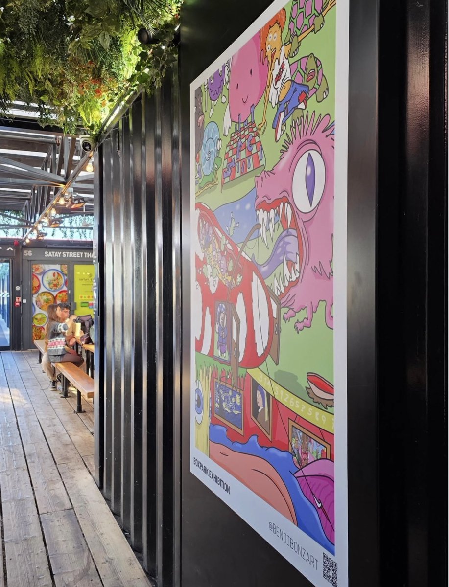 _XeniaKara_'s tweet image. If you’re in London this April, don’t miss the brilliant collection of surrealist cartoon artworks by the talented Benjibonz @drawmytown. Free to browse all month at @BOXPARK Shoreditch &amp;amp; Croydon.

Find out more here: boxpark.co.uk/venues/shoredi…

#art #exhibition #whatson #london