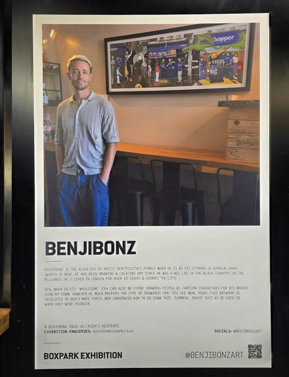 _XeniaKara_'s tweet image. If you’re in London this April, don’t miss the brilliant collection of surrealist cartoon artworks by the talented Benjibonz @drawmytown. Free to browse all month at @BOXPARK Shoreditch &amp;amp; Croydon.

Find out more here: boxpark.co.uk/venues/shoredi…

#art #exhibition #whatson #london