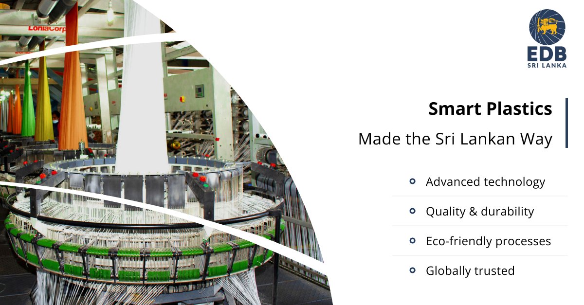 EDB_SriLanka's tweet image. Smart Plastics, Made the Sri Lankan Way bit.ly/482JdoO✨
 Sri Lanka delivers durable, eco-friendly plastic products backed by innovation and global standards🌍
#PlasticManufacturing #SustainablePlastics #SriLankaExports #IndustrialSolutions
