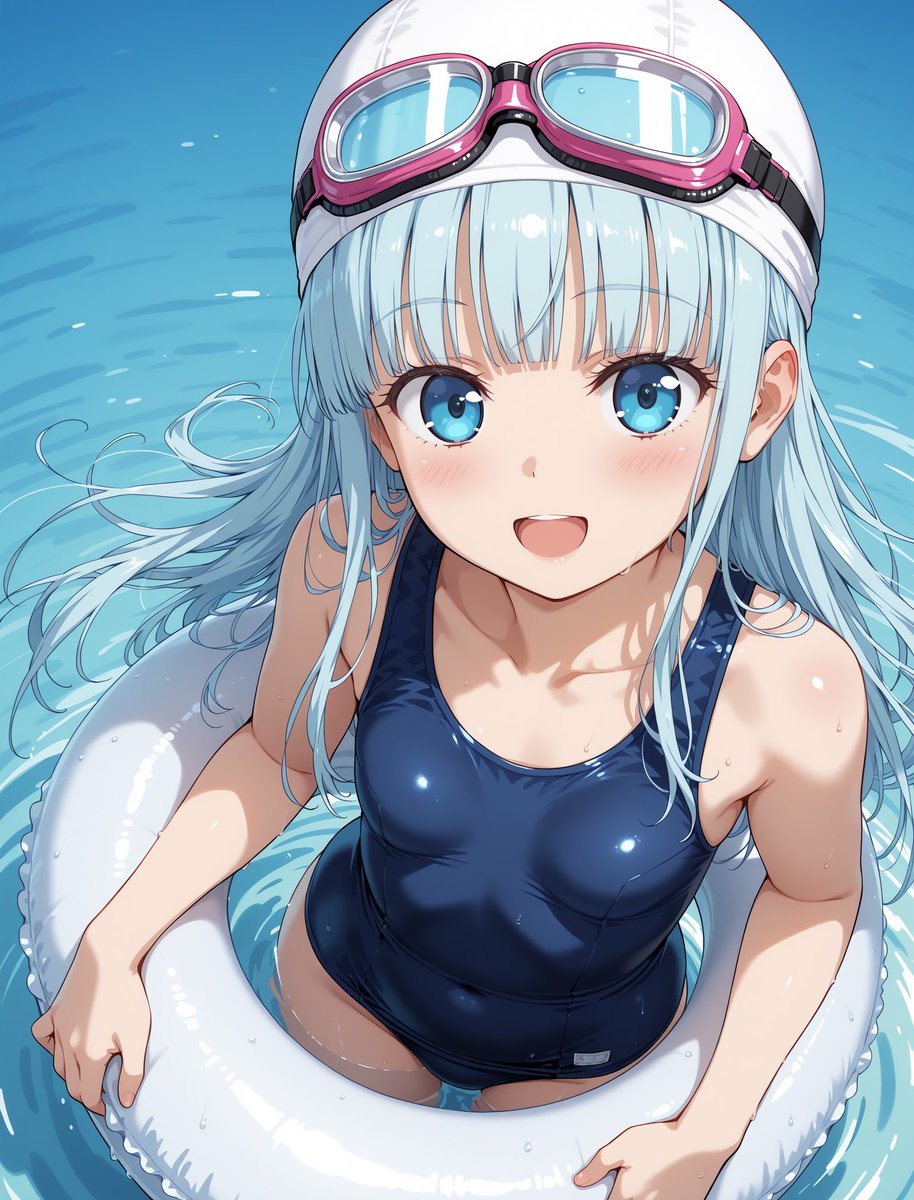 Bustier_AI's tweet photo. 水色髪ちゃんinプール
（予約投稿） https://t.co/3RAP61qmPJ